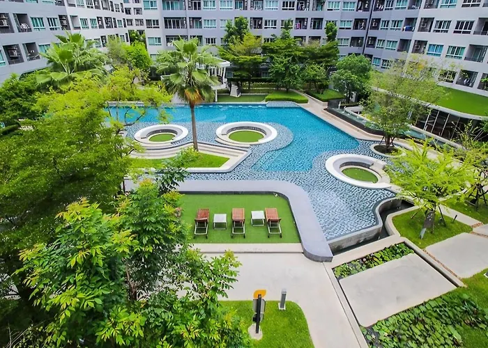 Lounge Pool & Gym Near Bts Punawitti 아파트호텔 방콕